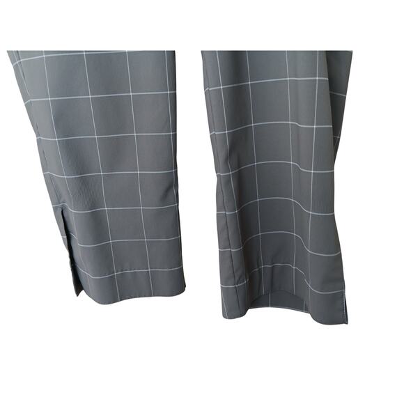 Nike Golf Pants Size 8 Gray Windowpane Plaid Dri-Fit Cropped Capris Activewear - Picture 4 of 15
